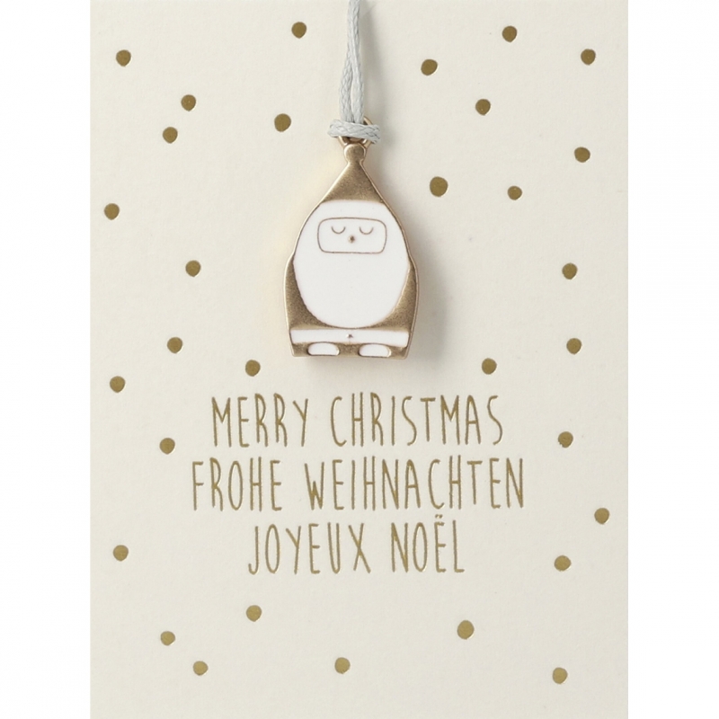 Raeder - Μίνι Κάρτα Με Μεταλλικό Στολίδι Santa Claus