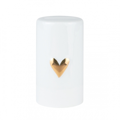 Raeder - Πορσελάνινος Κουμπαράς Heart Gold