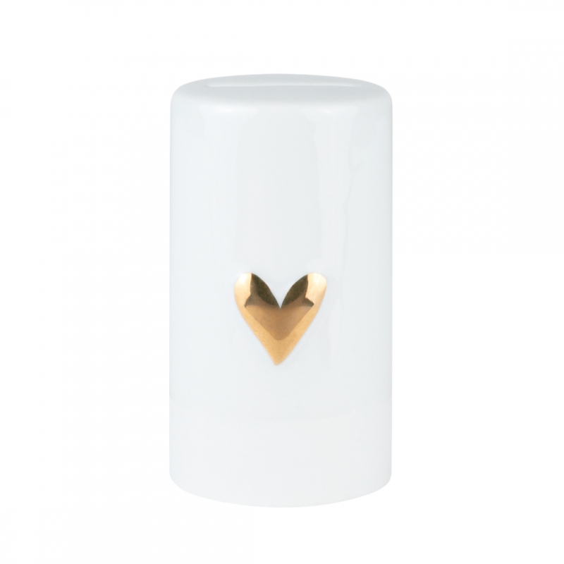 Raeder - Πορσελάνινος Κουμπαράς Heart Gold