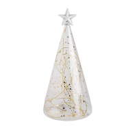 Raeder - Επιτραπέζιο Γυάλινο Δεντράκι LED Stars Gold Raeder - Επιτραπέζιο Γυάλινο Δεντράκι LED Stars Gold