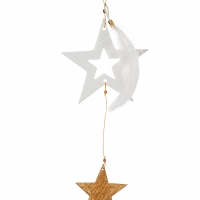 Raeder - Κρεμαστό Διακοσμητικό Golden Star Pendant White Star Raeder - Κρεμαστό Διακοσμητικό Golden Star Pendant White Star