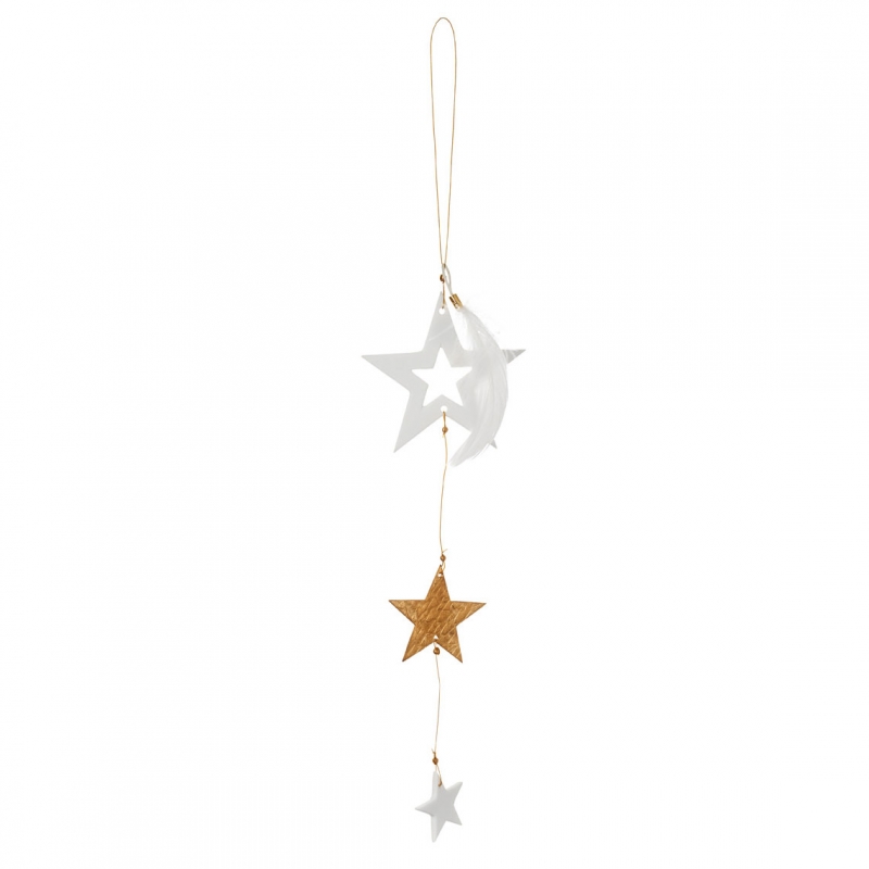 Raeder - Κρεμαστό Διακοσμητικό Golden Star Pendant White Star Raeder - Κρεμαστό Διακοσμητικό Golden Star Pendant White Star
