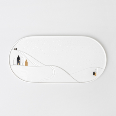 Raeder - Μακρόστενη Πορσελάνινη Πιατέλα Snow Landskape