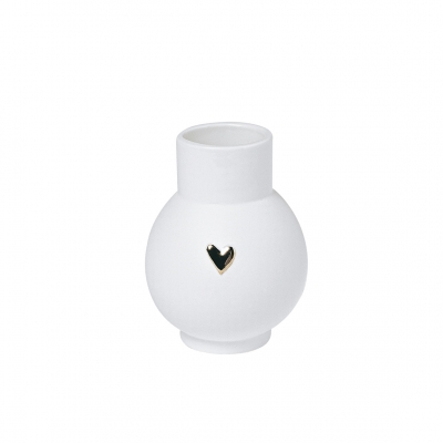 Raeder - Πορσελάνινο Βάζο Heart Golden