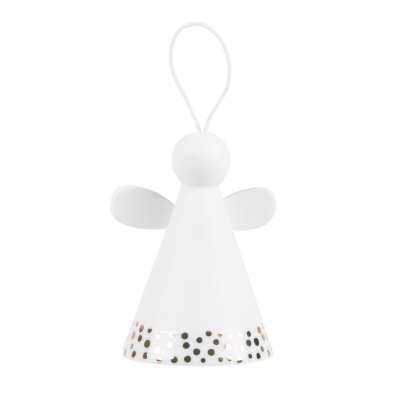 Raeder - Πορσελάνινο Στολίδι Bell Angel Golden Dots