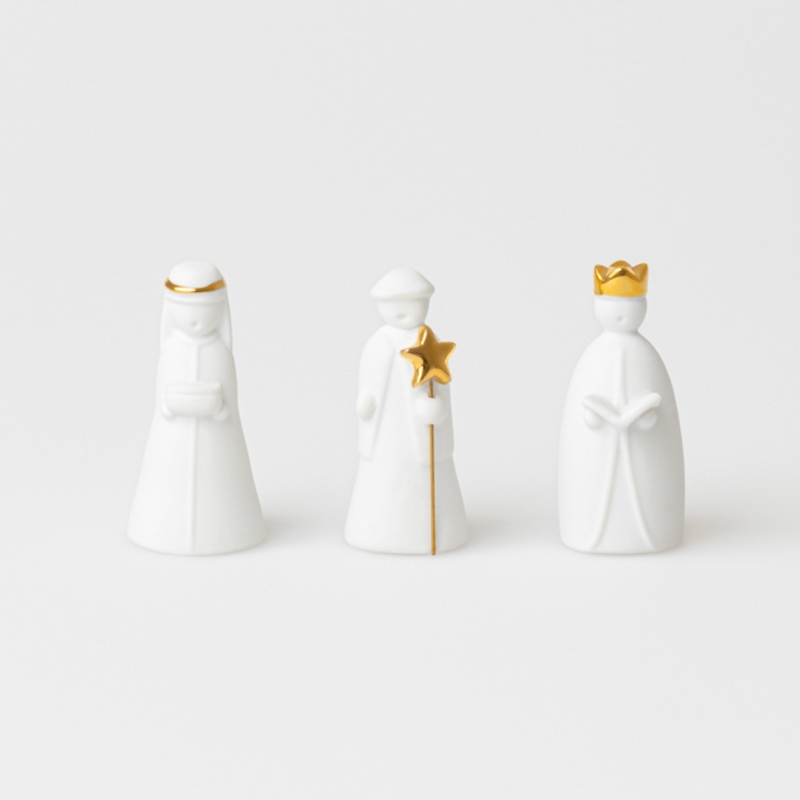 Raeder - Σετ 3 Mini Πορσελάνινα Διακοσμητικά "Star Singers" Gold Raeder - Σετ 3 Mini Πορσελάνινα Διακοσμητικά "Star Singers" Gold