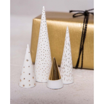 Raeder - Σετ 4 Πορσελάνινα Δεντράκια "Winter Forest" Gold Small Raeder - Σετ 4 Πορσελάνινα Δεντράκια "Winter Forest" Gold Small