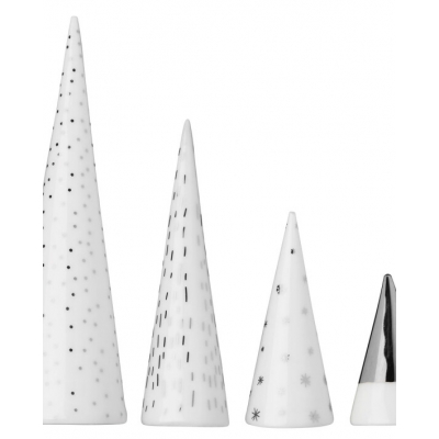 Raeder - Σετ 4 Πορσελάνινα Δεντράκια Winter Forest Silver Small Raeder - Σετ 4 Πορσελάνινα Δεντράκια Winter Forest Silver Small