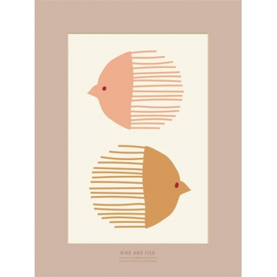 Vissevasse - Αφίσα 30x40cm Bird And Fish