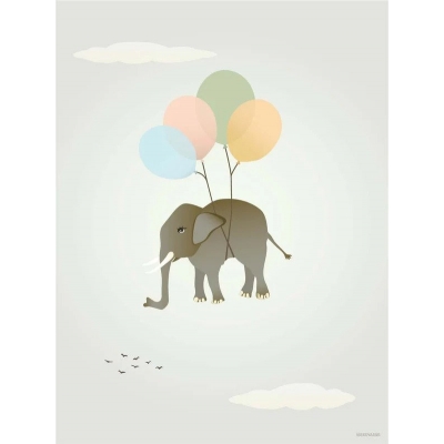 Vissevasse - Αφίσα 30x40cm Flying Elephant