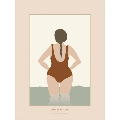 Vissevasse - Αφίσα 30x40cm Woman And Sea