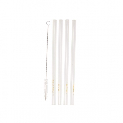 Raeder - Καλαμάκια Από Γυαλί Σετ 4 "Letters"