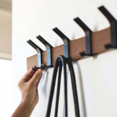 Yamazaki - Κρεμάστρα Τοίχου Με Μεταλλικούς Γάντζους BR