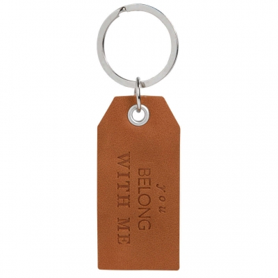 Raeder - Καφέ Δερμάτινο Μπρελόκ "You Belong With Me"