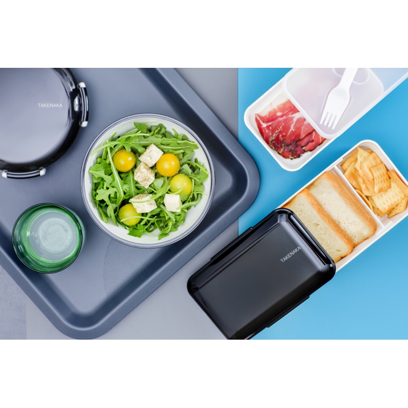 Takenaka - Bento Bite Box Dual Black Pepper Από Ανακυκλωμένο PET 17,2 x 10,9 x 10,6 cm