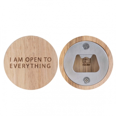 Raeder - Ξύλινο Ανοιχτήρι Για Μπουκάλια "I Am Open To Everything"