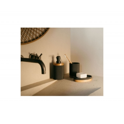 Andrea House - Ποτηράκι Για Οδοντόβουρτσες Wood/Black