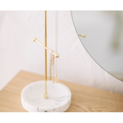 Andrea House - Βάση Κοσμημάτων Golden Metal Marble Effect