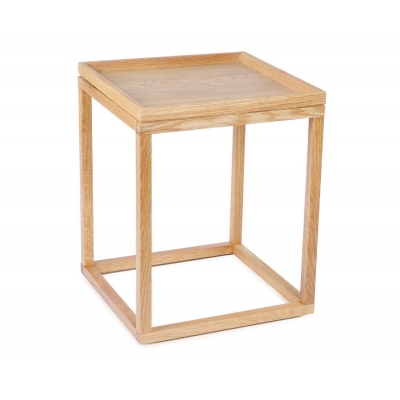 Andrea House - Δρύινο Βοηθητικό Τραπεζάκι Cube
