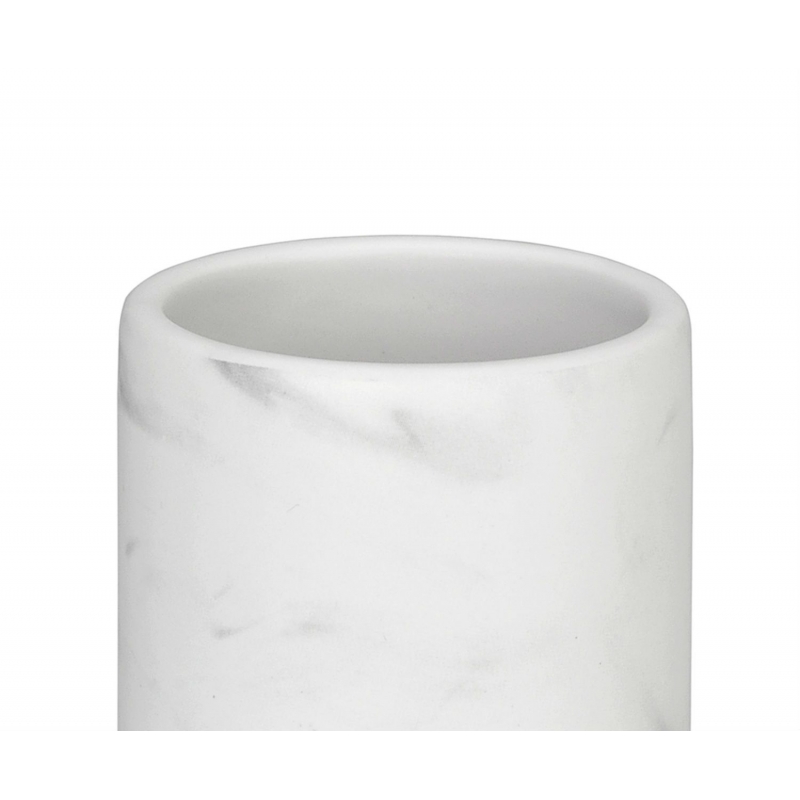 Andrea House - Κεραμικό Ποτηράκι Για Οδοντόβουρτσες White Marble Effect Andrea House - Κεραμικό Ποτηράκι Για Οδοντόβουρτσες White Marble Effect