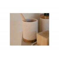Andrea House - Ποτηράκι Για Οδοντόβουρτσες Wood/Beige Andrea House - Ποτηράκι Για Οδοντόβουρτσες Wood/Beige