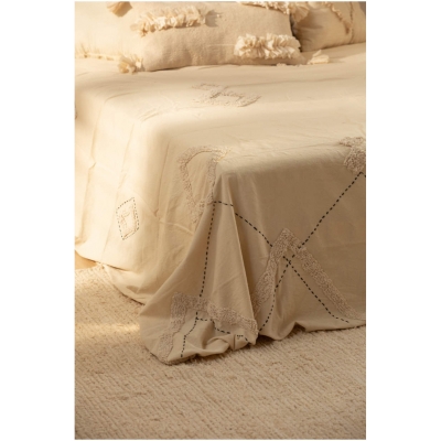 Calma House - Ριχτάρι/Κάλυμμα Κρεβατιού Lienzo Ecru 180x260cm