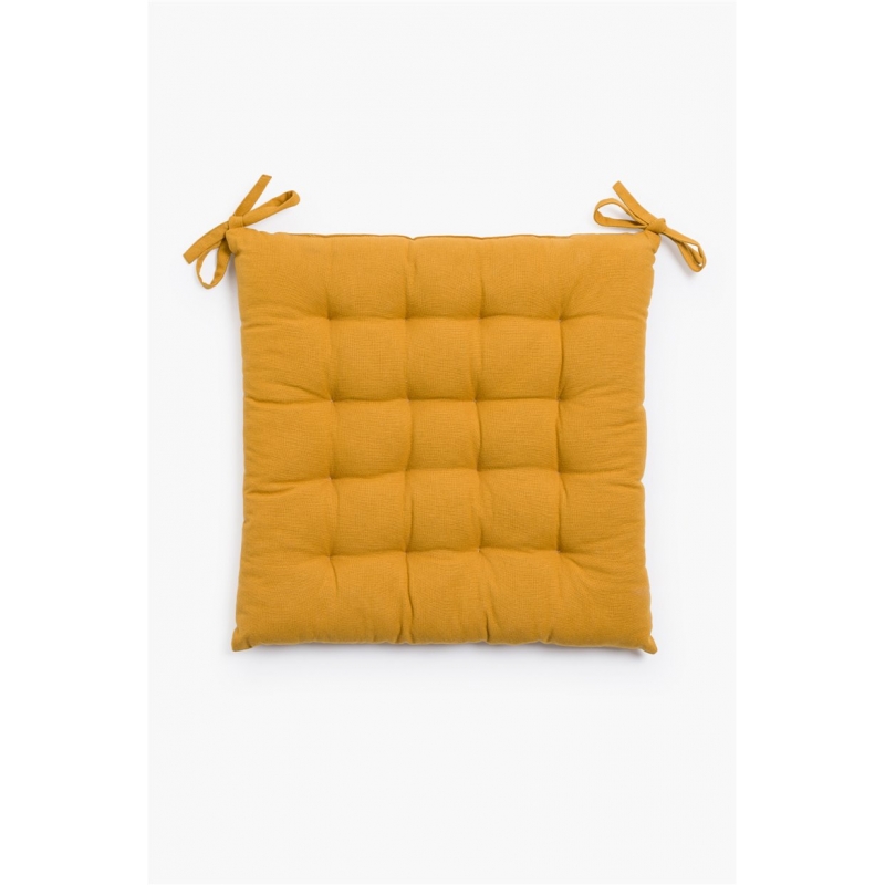 Calma House - Τετράγωνο Μαξιλάρι Καρέκλας Gavema Mustard 40x40cm