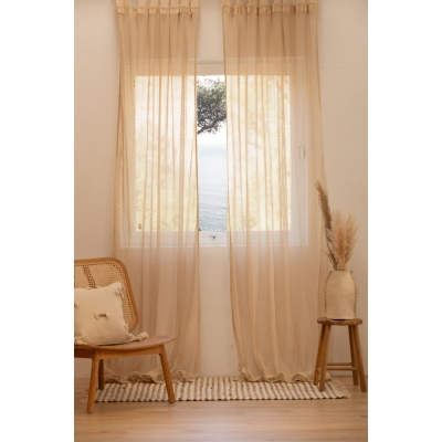 Calma House - Έτοιμη Κουρτίνα Xarxa Ecru 140x280cm Calma House - Έτοιμη Κουρτίνα Xarxa Ecru 140x280cm