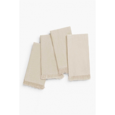 Calma House - Σετ 4 Πετσέτες Κουζίνας Με Σκοινί Layer Ecru 45x45cm Calma House - Σετ 4 Πετσέτες Κουζίνας Με Σκοινί Layer Ecru 45x45cm