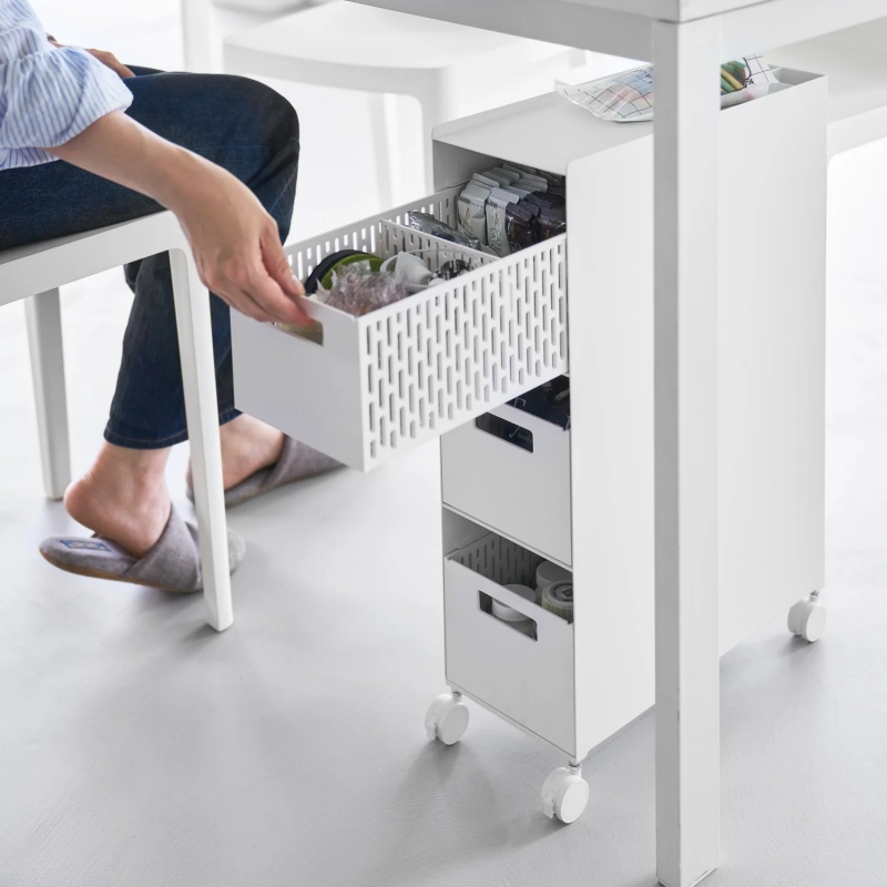 Yamazaki - Τροχήλατο Καλάθι Αποθηκέυσης 3 Επιπέδων Tower WH Yamazaki - Τροχήλατο Καλάθι Αποθηκέυσης 3 Επιπέδων Tower WH