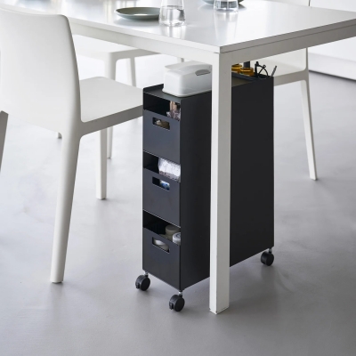 Yamazaki - Τροχήλατο Καλάθι Αποθηκέυσης 3 Επιπέδων Tower BK