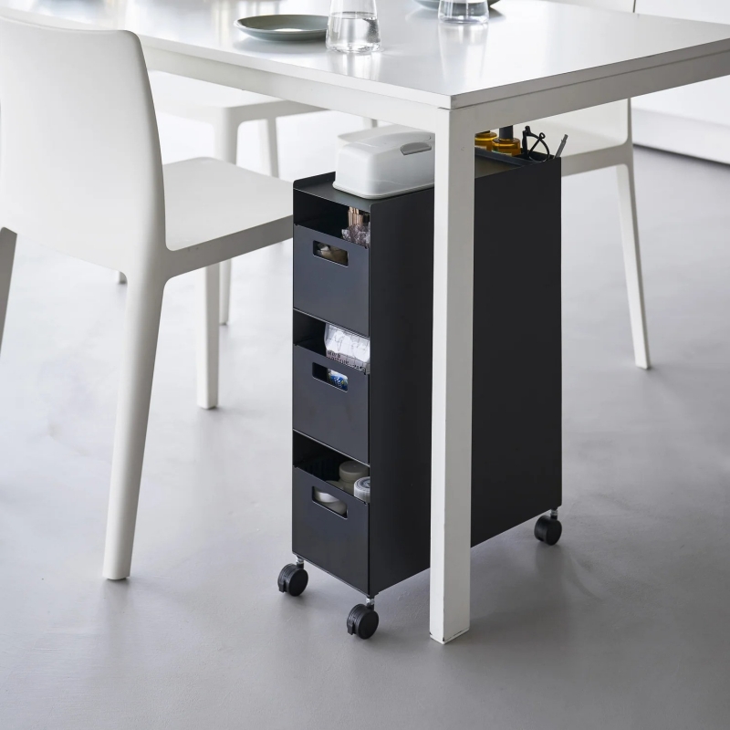 Yamazaki - Τροχήλατο Καλάθι Αποθηκέυσης 3 Επιπέδων Tower BK Yamazaki - Τροχήλατο Καλάθι Αποθηκέυσης 3 Επιπέδων Tower BK