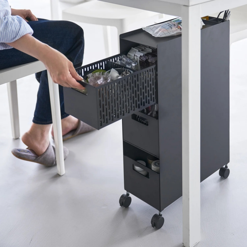 Yamazaki - Τροχήλατο Καλάθι Αποθηκέυσης 3 Επιπέδων Tower BK Yamazaki - Τροχήλατο Καλάθι Αποθηκέυσης 3 Επιπέδων Tower BK