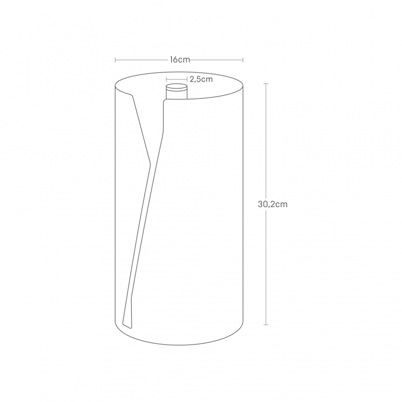 Yamazaki - Θήκη Για Χαρτί Κουζίνας Round Tower BK Yamazaki - Θήκη Για Χαρτί Κουζίνας Round Tower BK