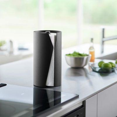 Yamazaki - Θήκη Για Χαρτί Κουζίνας Round Tower BK Yamazaki - Θήκη Για Χαρτί Κουζίνας Round Tower BK