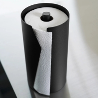 Yamazaki - Θήκη Για Χαρτί Κουζίνας Round Tower BK Yamazaki - Θήκη Για Χαρτί Κουζίνας Round Tower BK