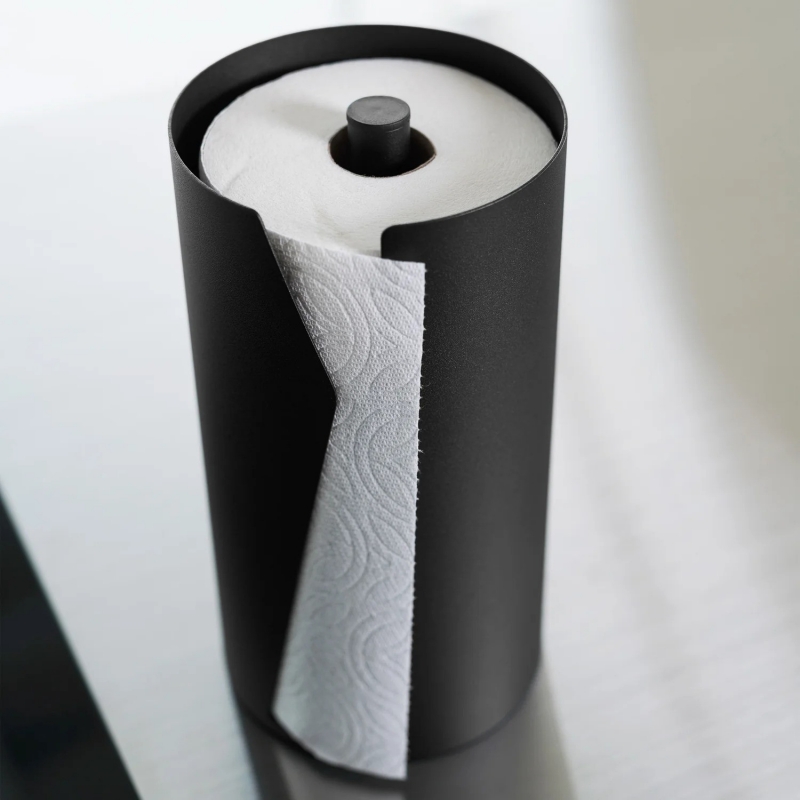 Yamazaki - Θήκη Για Χαρτί Κουζίνας Round Tower BK Yamazaki - Θήκη Για Χαρτί Κουζίνας Round Tower BK