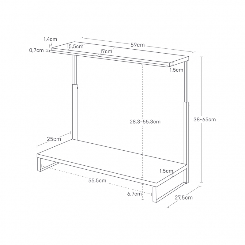 Yamazaki - Βάση Monitor 2 Επιπέδων Tower ΅W Yamazaki - Βάση Monitor 2 Επιπέδων Tower ΅W