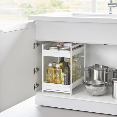 Yamazaki - Συρόμενο Ράφι Οργάνωσης Κάτω Από Το Νεροχύτη 2 Επιπέδων Tower WH