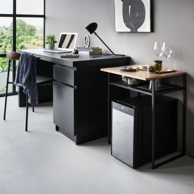 Yamazaki - Βοηθητικό Τραπέζι / Γραφείο Με Συρόμενο Ράφι Tower BK