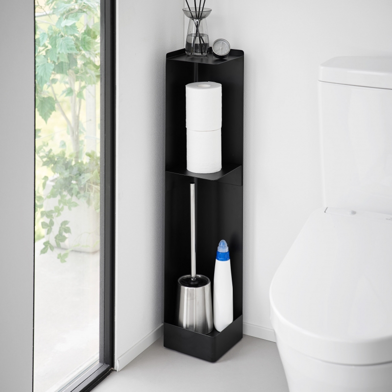 Yamazaki - Σταντ Για Χαρτί Υγείας Με Ροδάκια Slim Tower BK Yamazaki - Σταντ Για Χαρτί Υγείας Με Ροδάκια Slim Tower BK