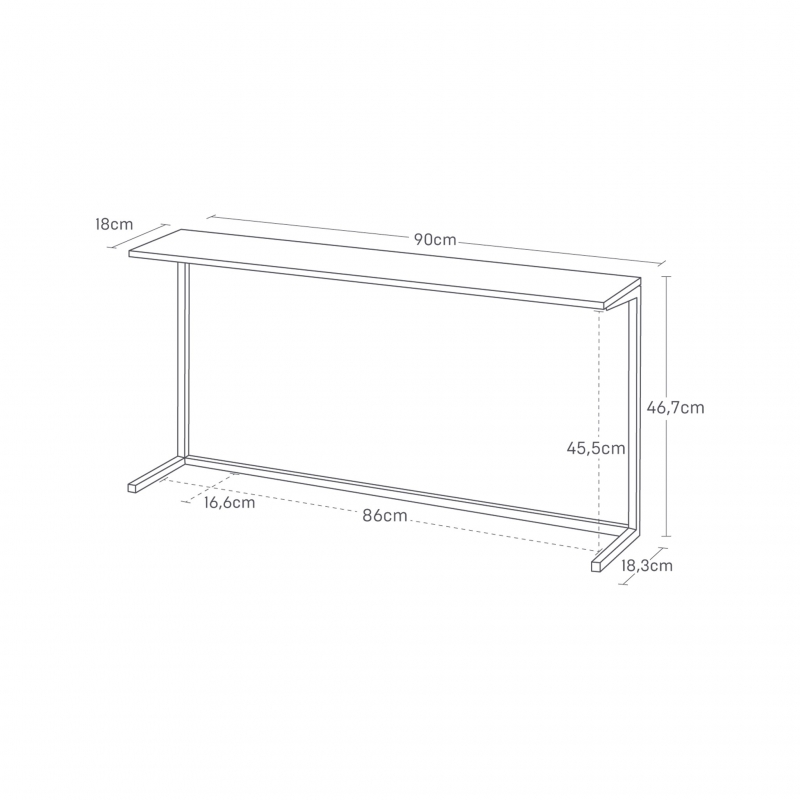 Yamazaki - Ράφι Πάγκου Κουζίνας Με Ξύλινη Επιφάνεια Tower BK