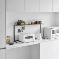 Yamazaki - Ράφι Πάγκου Κουζίνας Με Ξύλινη Επιφάνεια Tower BK