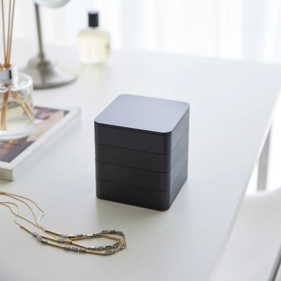 Yamazaki - Κουτί Αποθήκευσης Κοσμημάτων 4 Βαθμίδων Square Tower BK
