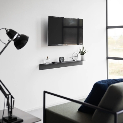 Yamazaki - Επιτοίχιο Ράφι Με Μαγνητική Επιφάνεια 90cm Tower BK Yamazaki - Επιτοίχιο Ράφι Με Μαγνητική Επιφάνεια 90cm Tower BK
