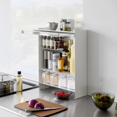 Yamazaki - Ράφι Αποθήκευσης Πάγκου Με Καπάκι Tower WH Yamazaki - Ράφι Αποθήκευσης Πάγκου Με Καπάκι Tower WH