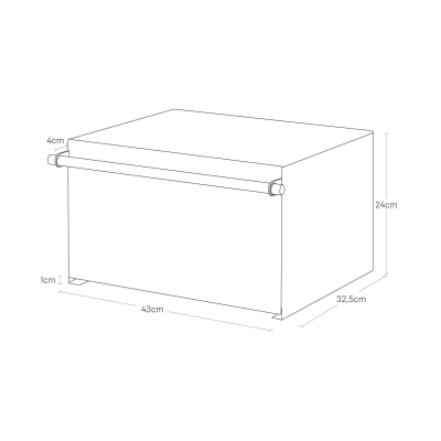 Yamazaki - Μεταλλική Ψωμιέρα WH L43xW36,5xH24cm