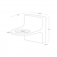Yamazaki - Επιτοίχια Βάση Για Dispenser Tower WH Yamazaki - Επιτοίχια Βάση Για Dispenser Tower WH