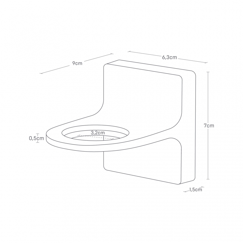 Yamazaki - Επιτοίχια Βάση Για Dispenser Tower WH Yamazaki - Επιτοίχια Βάση Για Dispenser Tower WH