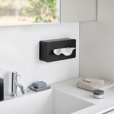 Yamazaki - Επιτοίχια Θήκη Για Χαρτομάντηλα Tower BK Yamazaki - Επιτοίχια Θήκη Για Χαρτομάντηλα Tower BK